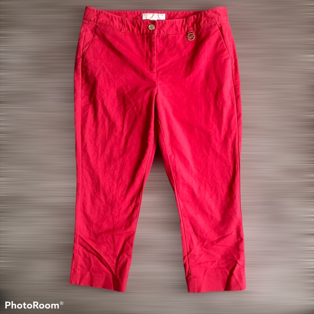 Michael Kors Red Khaki Pants Size 6